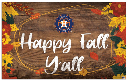 Fan Creations Holiday Home Decor Houston Astros Happy Fall Yall 11x19