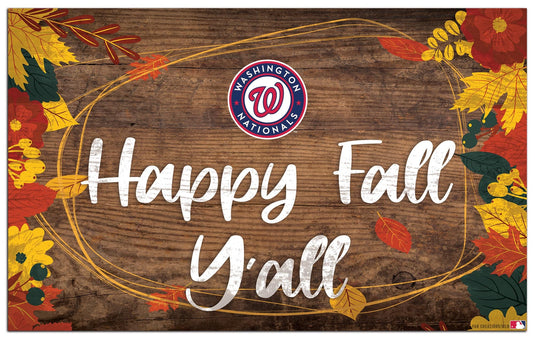 Fan Creations Holiday Home Decor Washington Nationals Happy Fall Yall 11x19