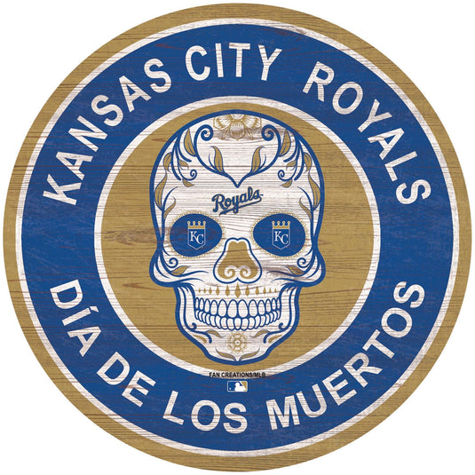 Fan Creations Holiday Home Decor Kansas City Royals Sugar Skull Circle