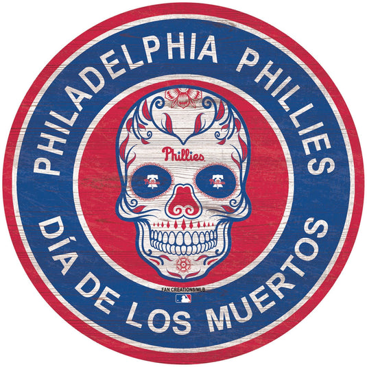 Fan Creations Holiday Home Decor Philadelphia Phillies Sugar Skull Circle