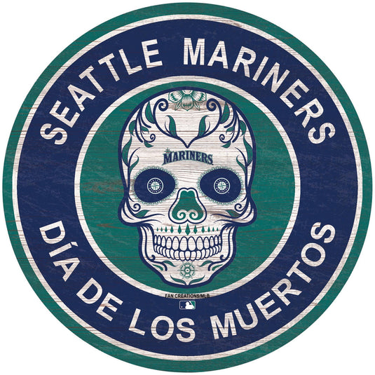 Fan Creations Holiday Home Decor Seattle Mariners Sugar Skull Circle