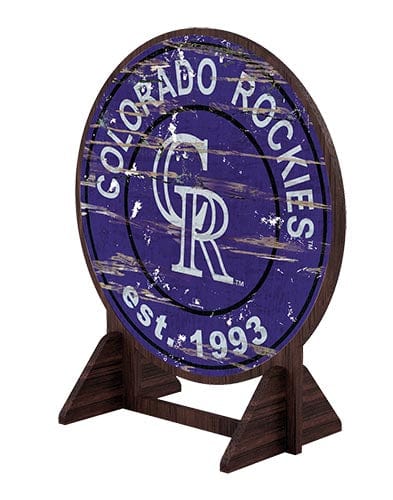 Fan Creations Desktop Stand Colorado Rockies Desktop Circle Logo Stand