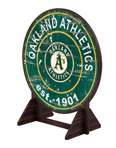 Fan Creations Desktop Stand Oakland Athletics Desktop Circle Logo Stand