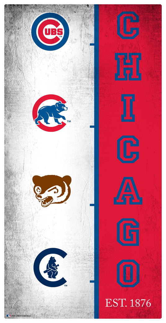 Fan Creations Home Decor Chicago Cubs Team Logo Progression 6x12