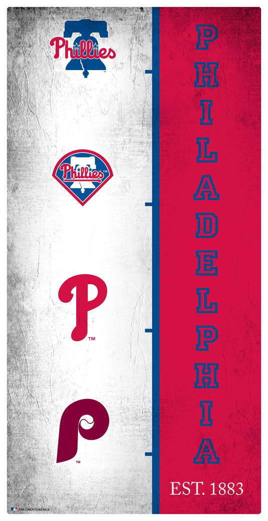 Philadelphia Phillies Team Logo Progression 6x12 Fan Creations GA Philadelphia phillies team logo progression 6x12 fan creations ga