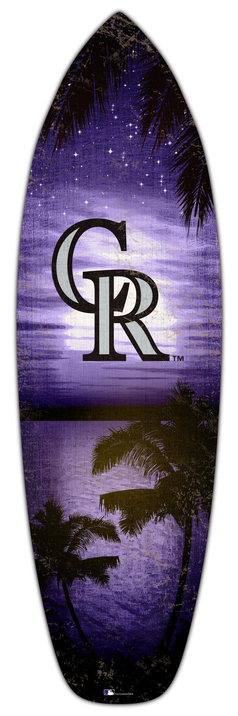 Load image into Gallery viewer, Fan Creations 24inch MLB Colorado Rockies Surfboard Wall Art

