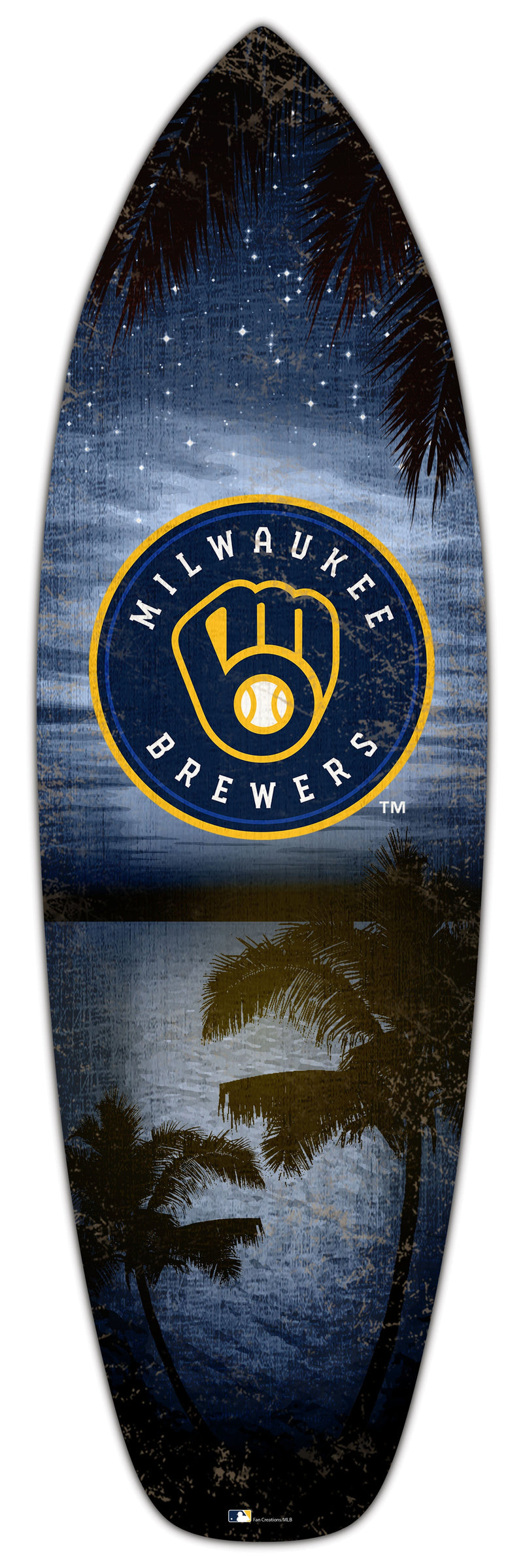 Load image into Gallery viewer, Fan Creations 24inch MLB Milwaukee Brewers Surfboard Wall Art
