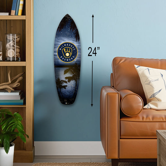 Fan Creations 24inch MLB Milwaukee Brewers Surfboard Wall Art