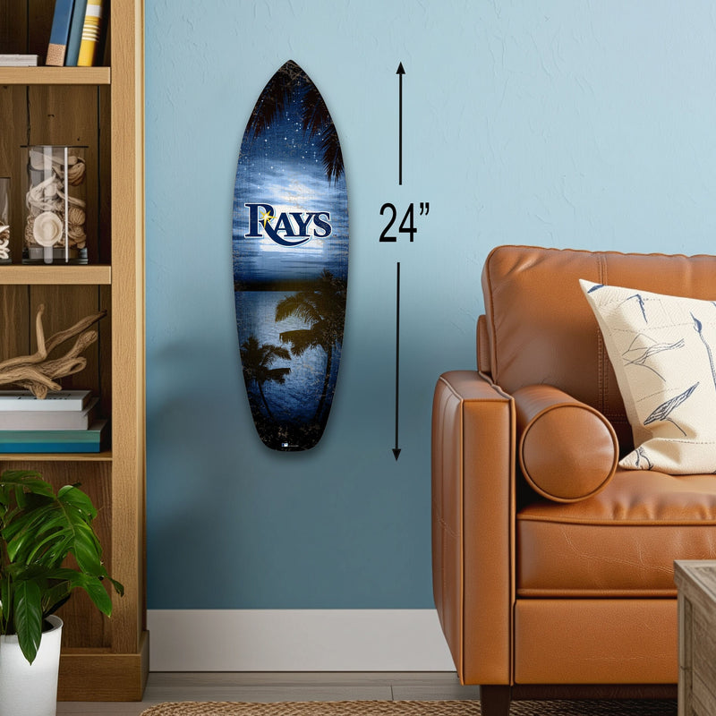 Load image into Gallery viewer, Fan Creations 24inch MLB Tampa Bay Rays Surfboard Wall Art
