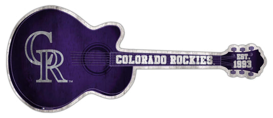 Fan Creations 24in Guitar MLB Colorado Rockies team wall art sign