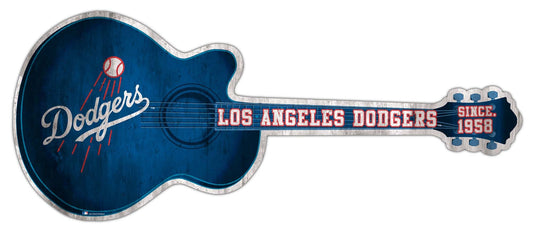 Fan Creations 24in Guitar MLB Los Angeles Dodgers team wall art sign