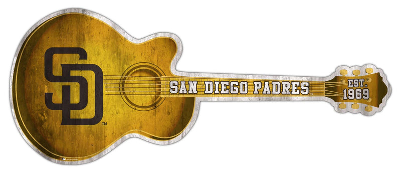 Load image into Gallery viewer, Fan Creations 24in Guitar MLB San Diego Padres team wall art sign
