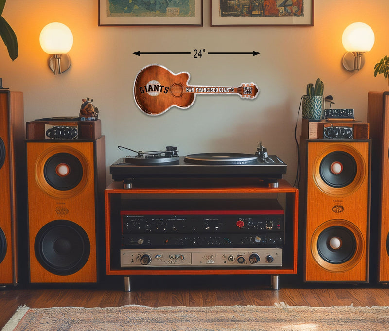 Load image into Gallery viewer, Fan Creations 24in Guitar MLB San Francisco Giants team wall art sign
