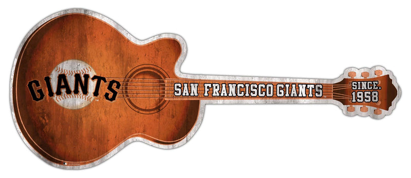 Load image into Gallery viewer, Fan Creations 24in Guitar MLB San Francisco Giants team wall art sign

