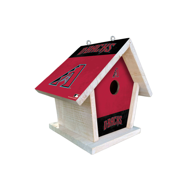 Load image into Gallery viewer, Fan Creations MLB Arizona Diamondbacks-Themed Birdhouse – White Mahogany with Bright UV Printed Team Colors

