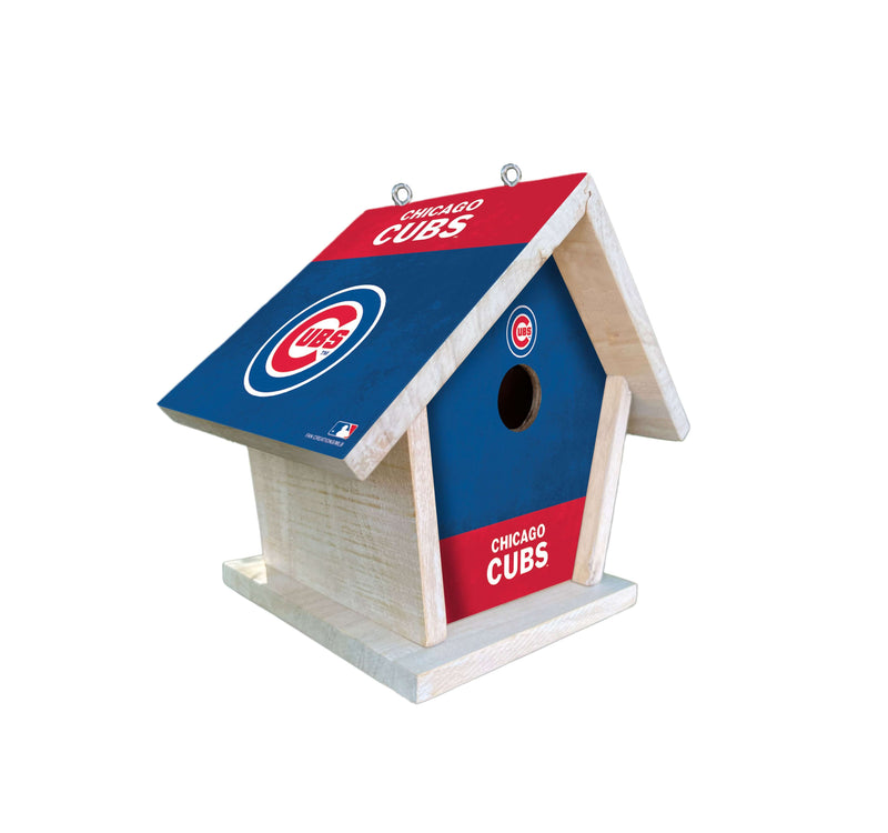 Load image into Gallery viewer, Fan Creations MLB Chicago Cubs-Themed Birdhouse – White Mahogany with Bright UV Printed Team Colors
