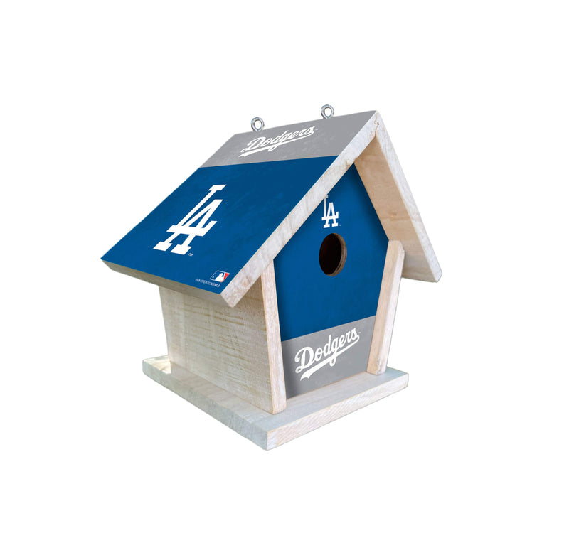 Load image into Gallery viewer, Fan Creations MLB Los Angeles Dodgers-Themed Birdhouse – White Mahogany with Bright UV Printed Team Colors
