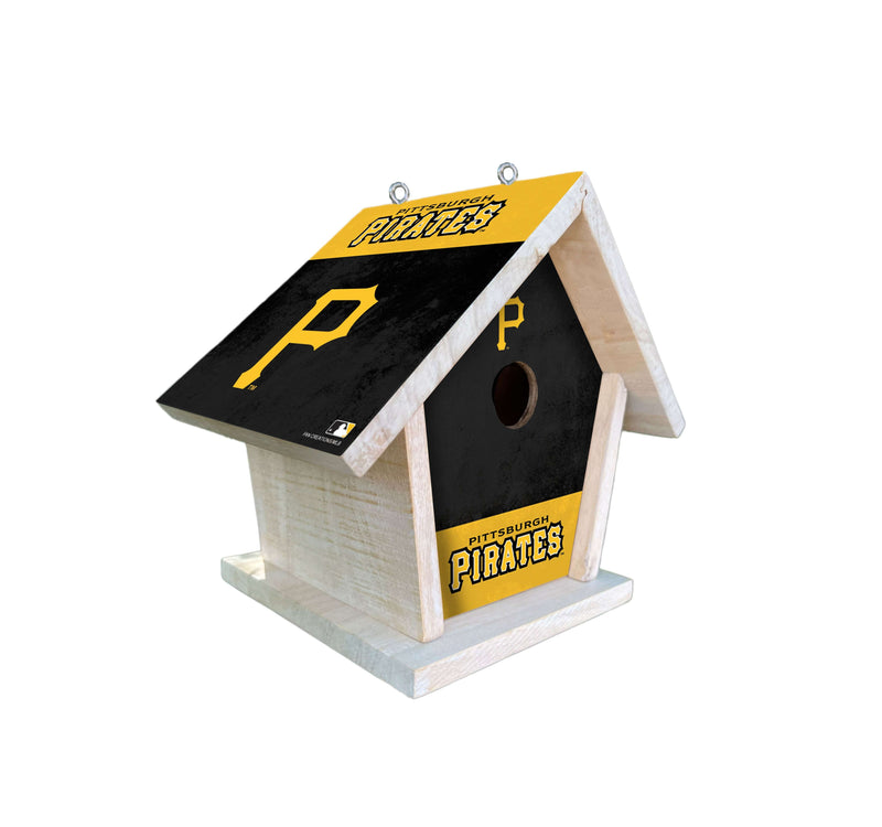 Load image into Gallery viewer, Fan Creations MLB Pittsburgh Pirates-Themed Birdhouse – White Mahogany with Bright UV Printed Team Colors
