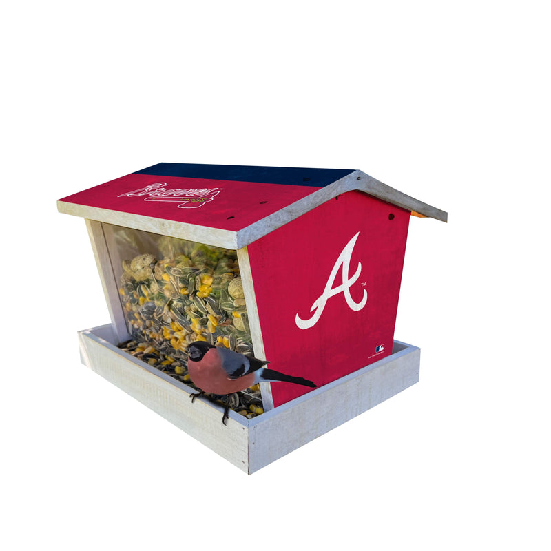Load image into Gallery viewer, Fan Creations Outdoor MLB Atlanta Braves Bird Feeder for Sports Fans - Assembled
