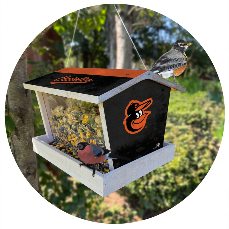 Load image into Gallery viewer, Fan Creations Outdoor MLB Baltimore Orioles Bird Feeder for Sports Fans - Assembled
