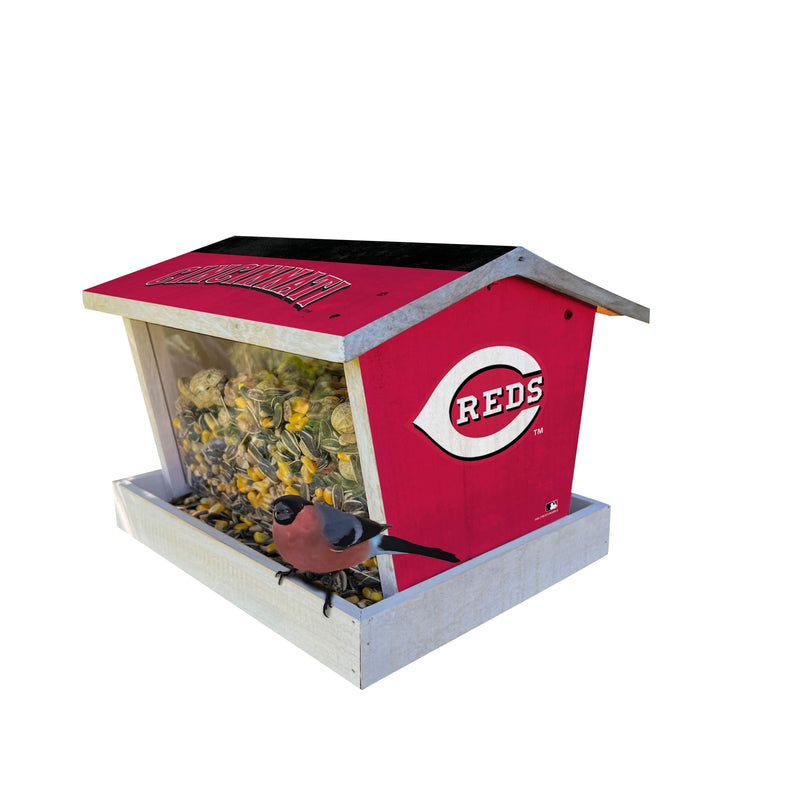Load image into Gallery viewer, Fan Creations Outdoor MLB Cincinnati Reds Bird Feeder for Sports Fans - Assembled
