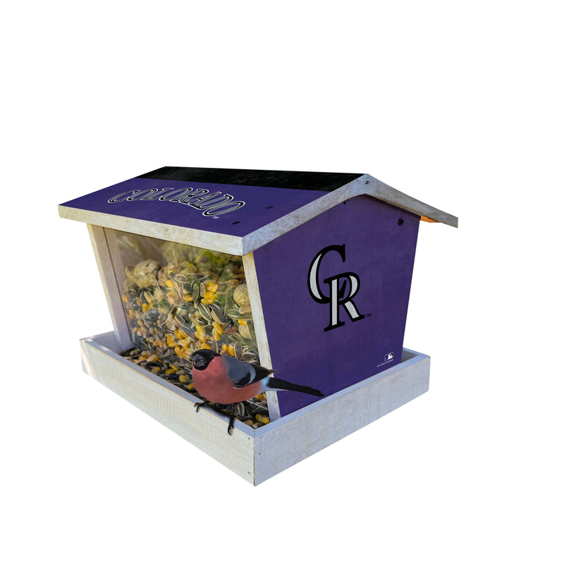 Load image into Gallery viewer, Fan Creations Outdoor MLB Colorado Rockies Bird Feeder for Sports Fans - Assembled
