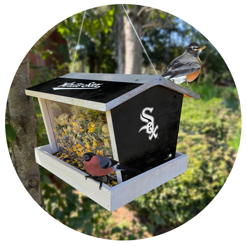 Load image into Gallery viewer, Fan Creations Outdoor MLB Chicago White Sox Bird Feeder for Sports Fans - Assembled
