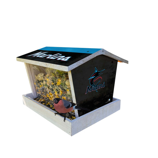 Fan Creations Outdoor MLB Miami Marlins Bird Feeder for Sports Fans - Assembled