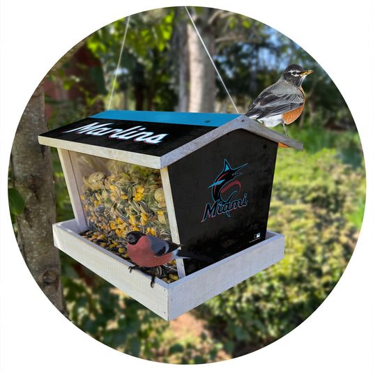Fan Creations Outdoor MLB Miami Marlins Bird Feeder for Sports Fans - Assembled