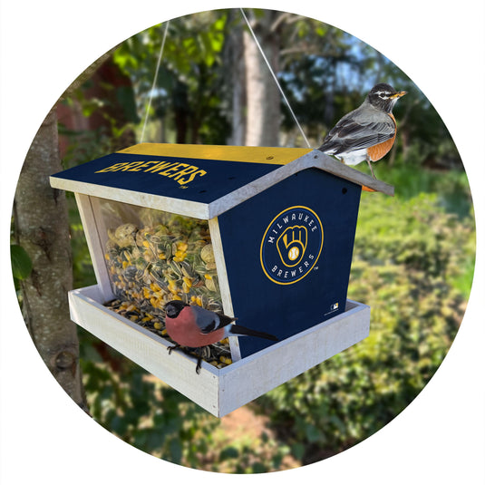 Fan Creations Outdoor MLB Milwaukee Brewers Bird Feeder for Sports Fans - Assembled