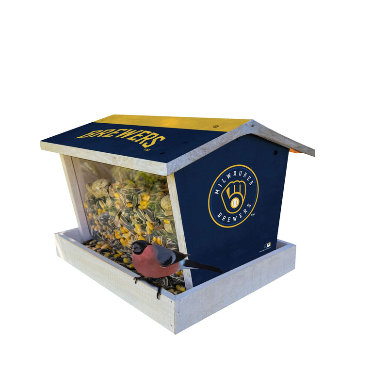 Load image into Gallery viewer, Fan Creations Outdoor MLB Milwaukee Brewers Bird Feeder for Sports Fans - Assembled
