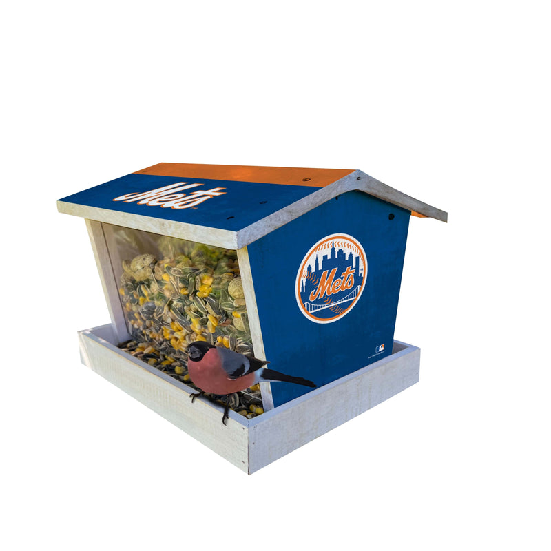 Load image into Gallery viewer, Fan Creations Outdoor MLB New York Mets Bird Feeder for Sports Fans - Assembled
