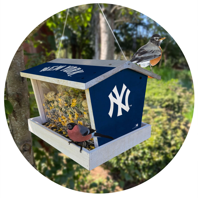 Load image into Gallery viewer, Fan Creations Outdoor MLB New York Yankees Bird Feeder for Sports Fans - Assembled

