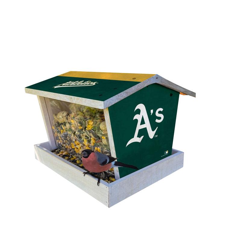 Load image into Gallery viewer, Fan Creations Outdoor MLB Oakland Athletics Bird Feeder for Sports Fans - Assembled

