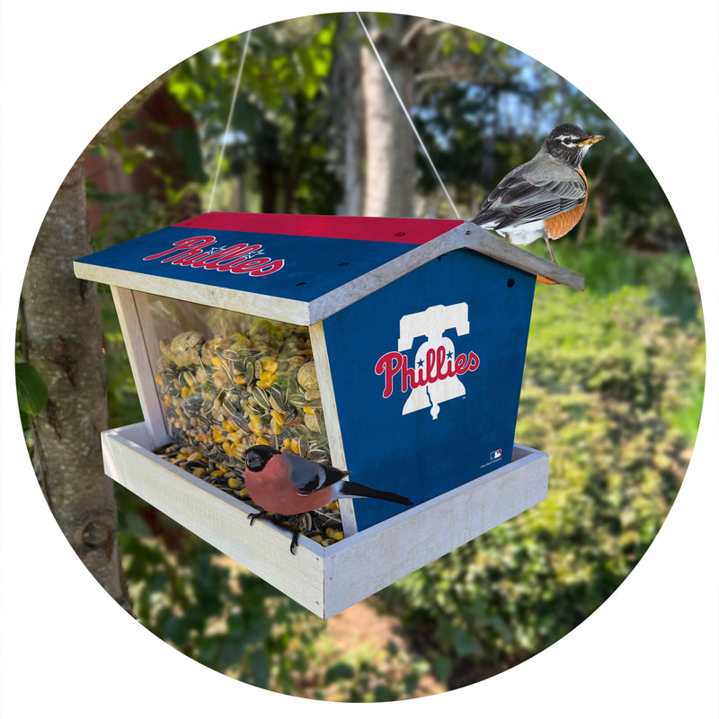 Load image into Gallery viewer, Fan Creations Outdoor MLB Philadelphia Phillies Bird Feeder for Sports Fans - Assembled
