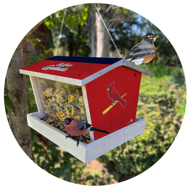 Load image into Gallery viewer, Fan Creations Outdoor MLB St. Louis Cardinals Bird Feeder for Sports Fans - Assembled
