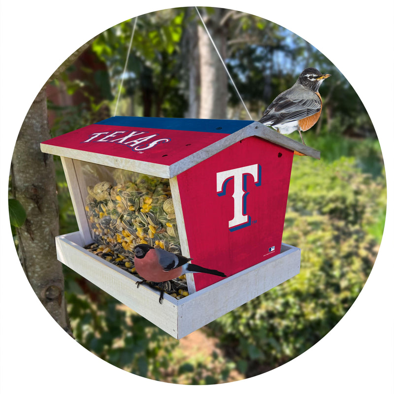 Load image into Gallery viewer, Fan Creations Outdoor MLB Texas Rangers Bird Feeder for Sports Fans - Assembled

