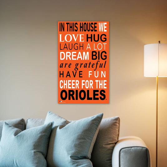 Fan Creations MLB Baltimore Orioles in This House 11x19 Wall Decor