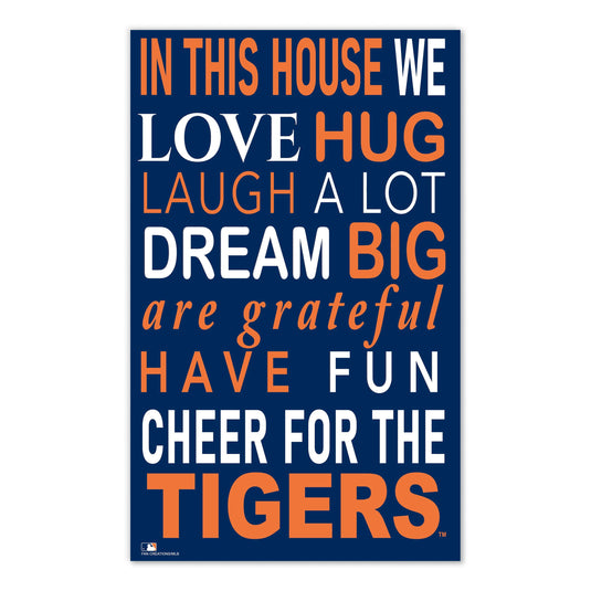Fan Creations MLB Detroit Tigers in This House 11x19 Wall Decor