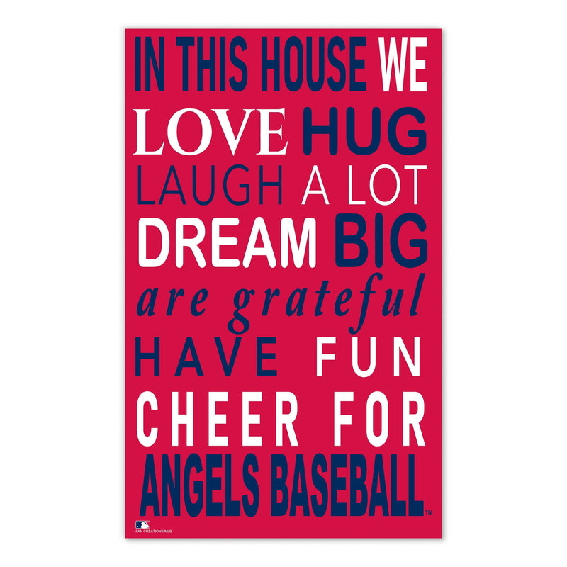 Load image into Gallery viewer, Fan Creations MLB Los Angeles Angels in This House 11x19 Wall Decor
