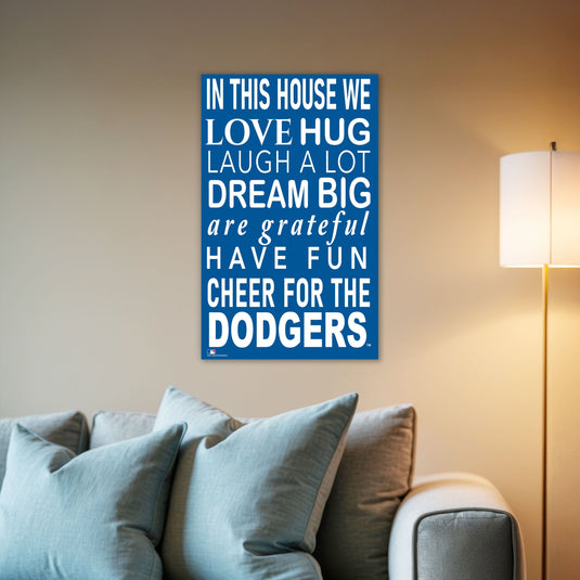 Fan Creations MLB Los Angeles Dodgers in This House 11x19 Wall Decor