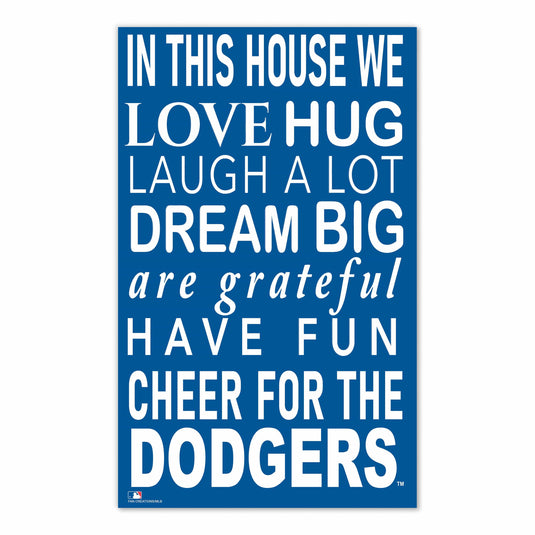 Fan Creations MLB Los Angeles Dodgers in This House 11x19 Wall Decor