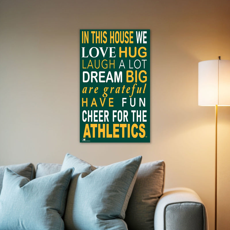 Load image into Gallery viewer, Fan Creations MLB Oakland Athletics in This House 11x19 Wall Decor
