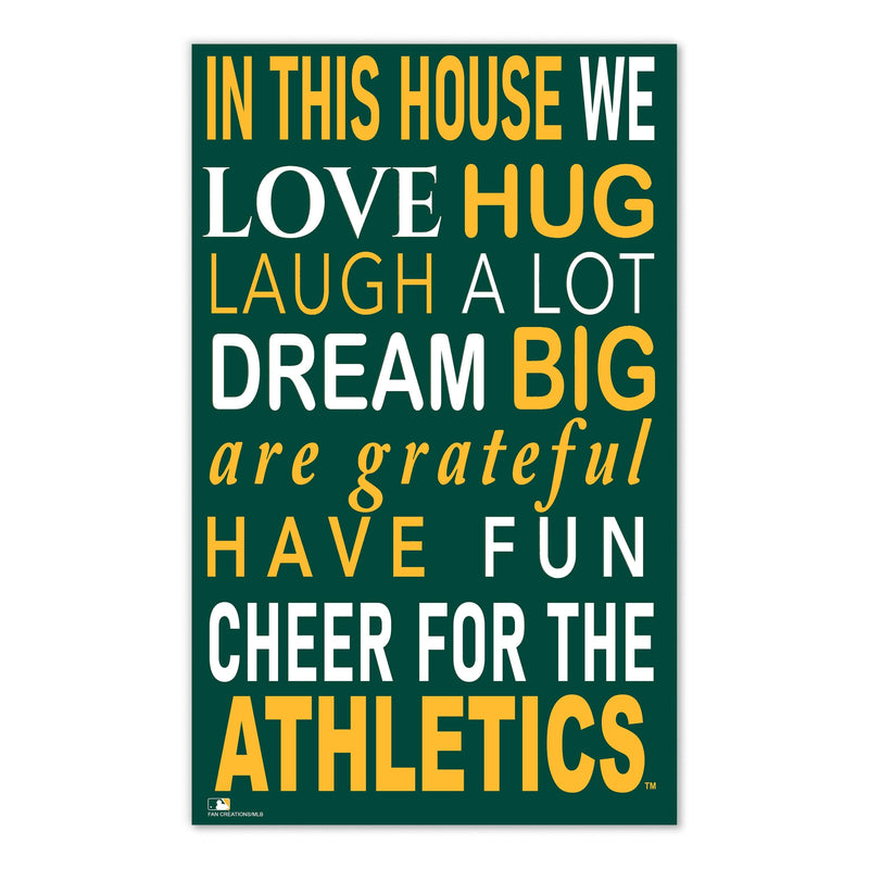 Load image into Gallery viewer, Fan Creations MLB Oakland Athletics in This House 11x19 Wall Decor
