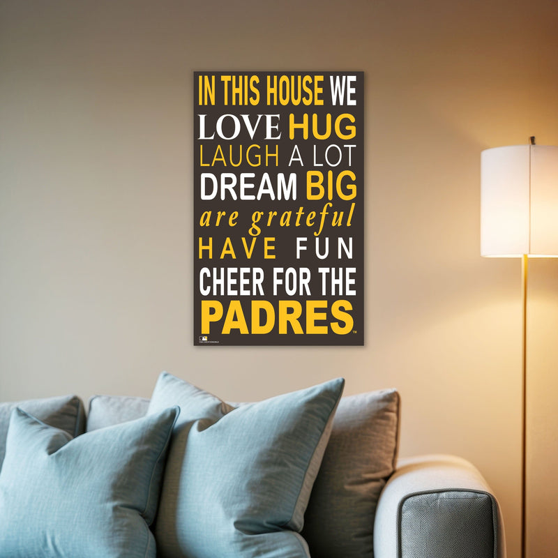 Load image into Gallery viewer, Fan Creations MLB San Diego Padres in This House 11x19 Wall Decor
