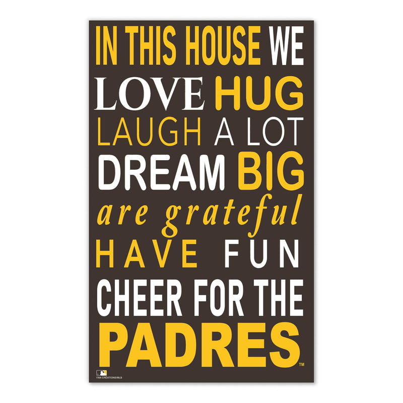 Load image into Gallery viewer, Fan Creations MLB San Diego Padres in This House 11x19 Wall Decor
