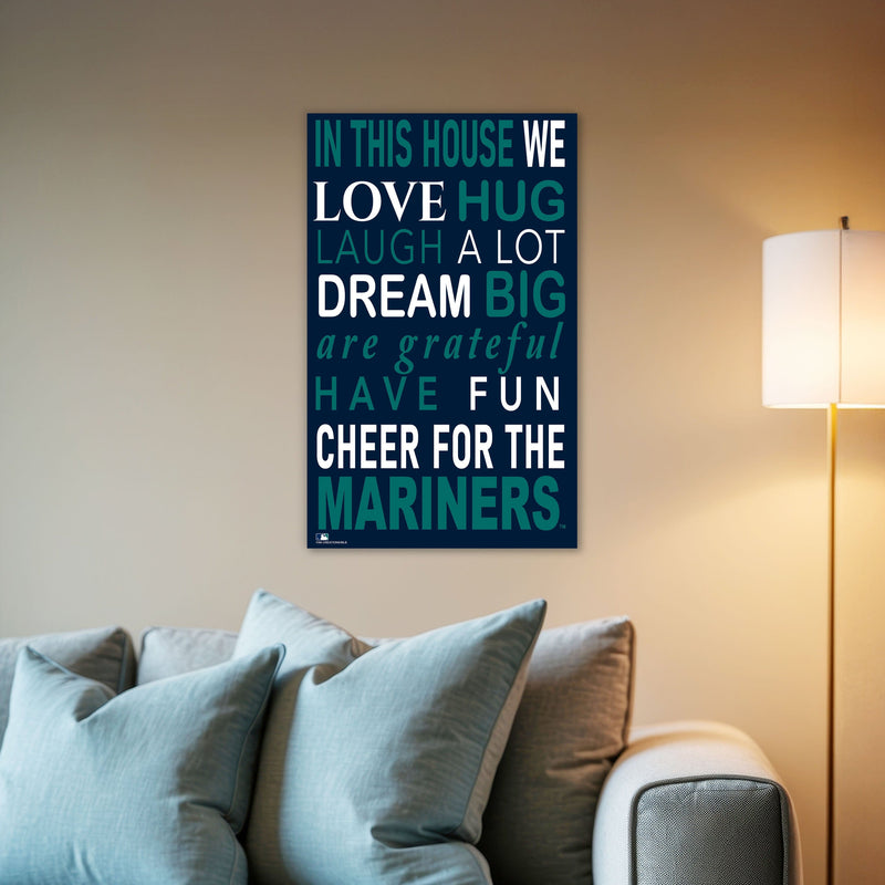 Load image into Gallery viewer, Fan Creations MLB Seattle Mariners in This House 11x19 Wall Decor
