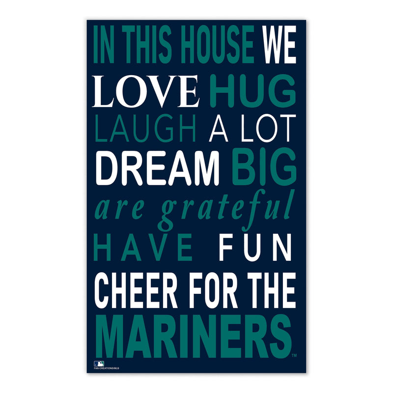 Load image into Gallery viewer, Fan Creations MLB Seattle Mariners in This House 11x19 Wall Decor
