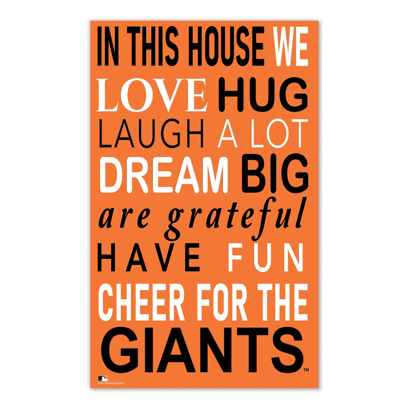 Load image into Gallery viewer, Fan Creations MLB San Francisco Giants in This House 11x19 Wall Decor
