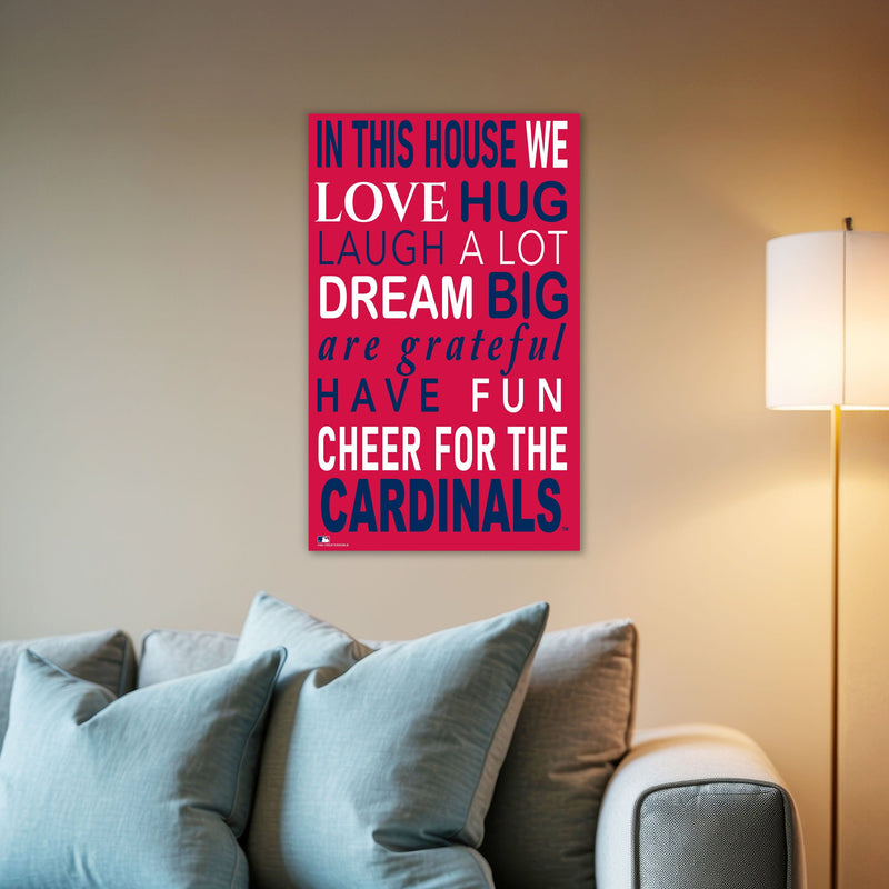 Load image into Gallery viewer, Fan Creations MLB St. Louis Cardinals in This House 11x19 Wall Decor
